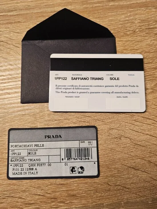 Prada Saffiano Leather Key & Coin Purse - Picture 5 of 9